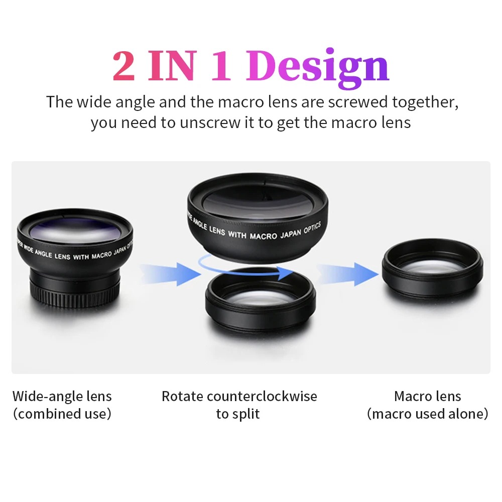 Lens Camera Clip - Clip de lente 2 en 1
