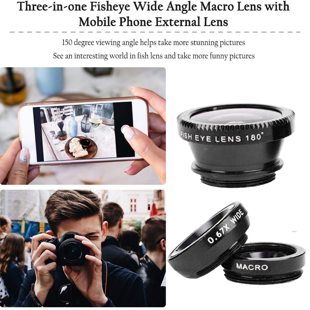 Lente universal 3 en 1 tipo oj - Lens Camera Clip reseña y precio