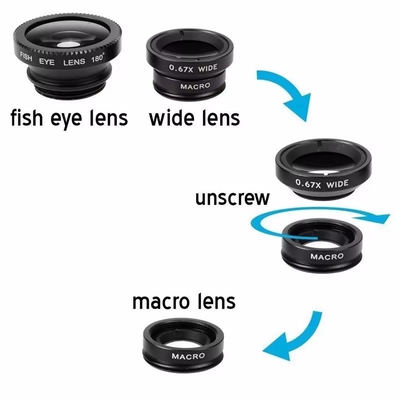 Lente Ojo de Pez 3 en 1 para T - Lens Camera Clip reseña y precio