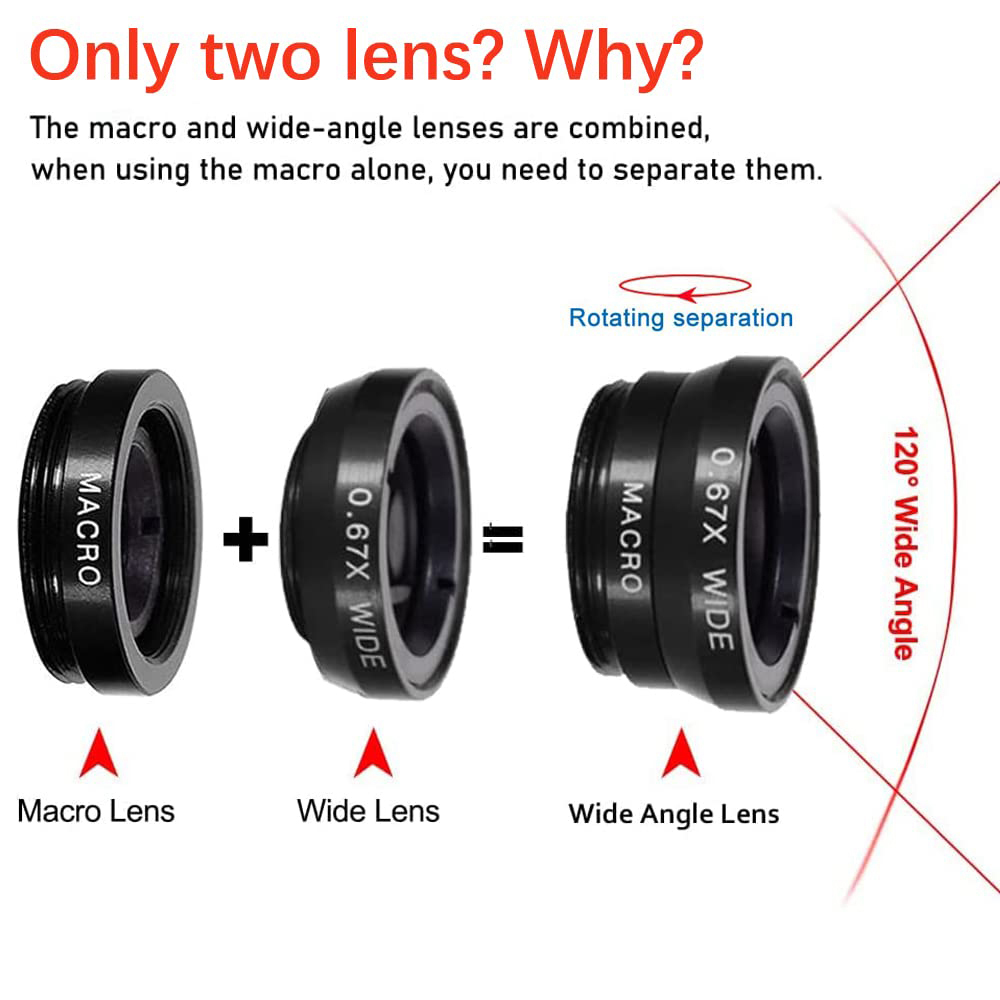 3 en 1 180 °   Lente de cámara - Lens Camera Clip reseña y precio